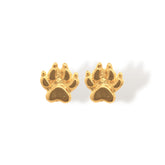 Aretes de huella de gato vista frontal